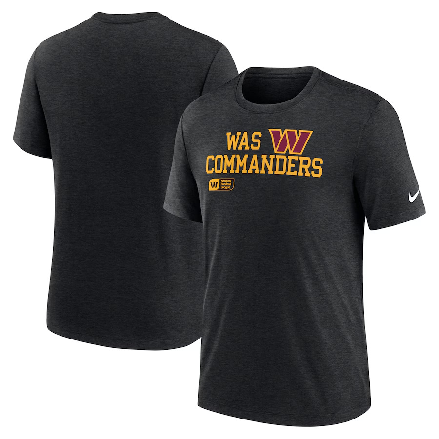 Men 2025 Washington Commanders black T shirts->nfl t-shirts->Sports Accessory